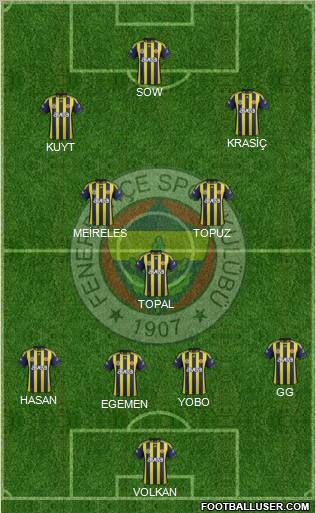 Fenerbahçe SK Formation 2012