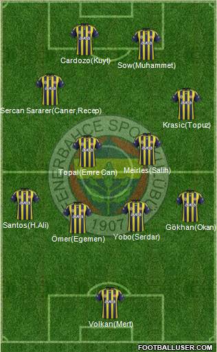 Fenerbahçe SK Formation 2012