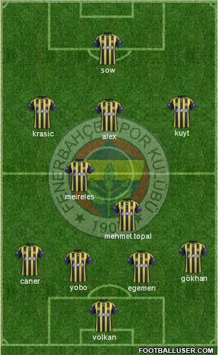 Fenerbahçe SK Formation 2012