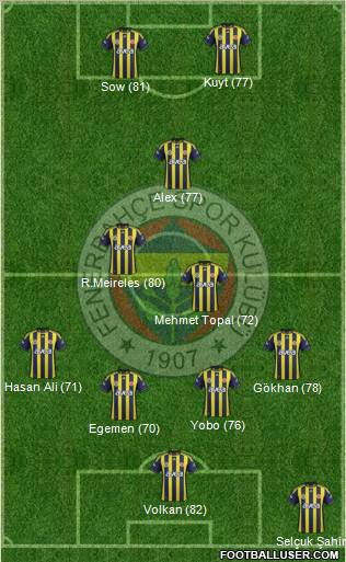 Fenerbahçe SK Formation 2012