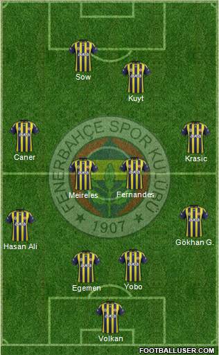 Fenerbahçe SK Formation 2012