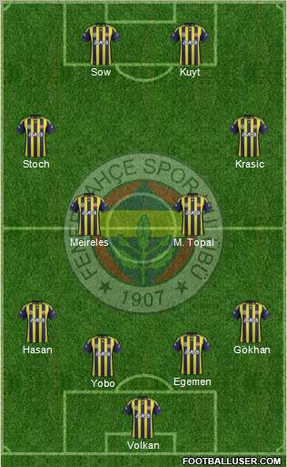 Fenerbahçe SK Formation 2012