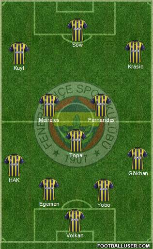 Fenerbahçe SK Formation 2012