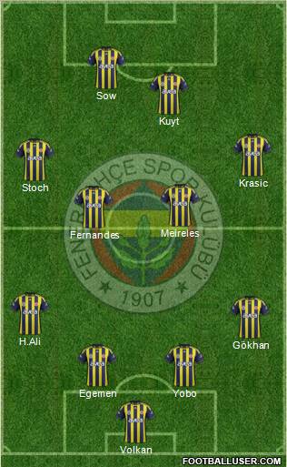 Fenerbahçe SK Formation 2012