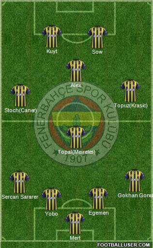Fenerbahçe SK Formation 2012