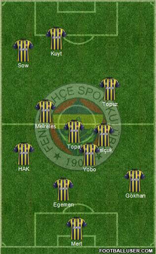 Fenerbahçe SK Formation 2012