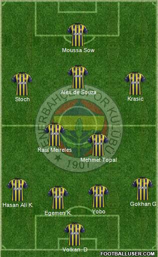 Fenerbahçe SK Formation 2012