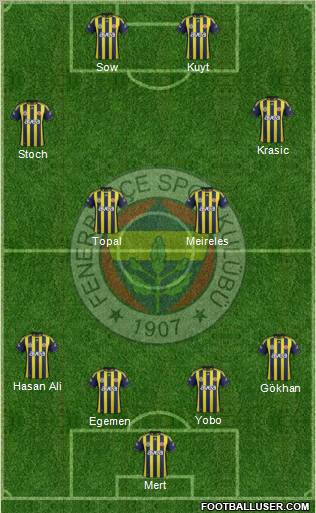 Fenerbahçe SK Formation 2012