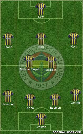 Fenerbahçe SK Formation 2012