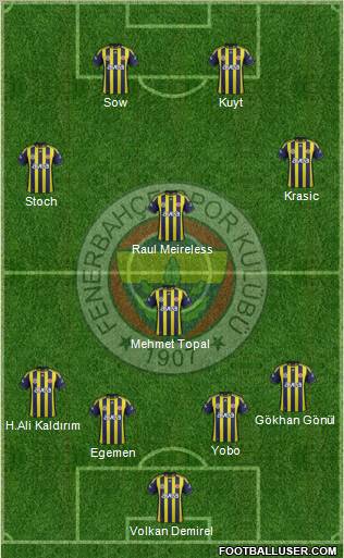 Fenerbahçe SK Formation 2012