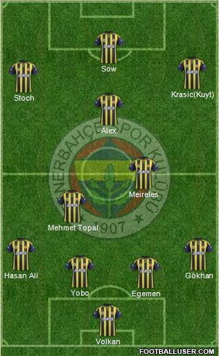 Fenerbahçe SK Formation 2012