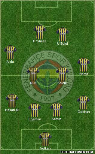 Fenerbahçe SK Formation 2012