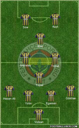 Fenerbahçe SK Formation 2012