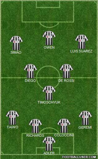 Newcastle United Formation 2012