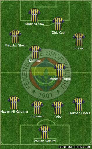 Fenerbahçe SK Formation 2012