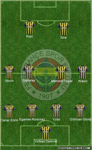 Fenerbahçe SK Formation 2012