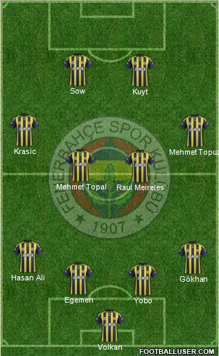 Fenerbahçe SK Formation 2012