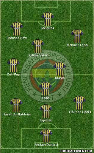 Fenerbahçe SK Formation 2012