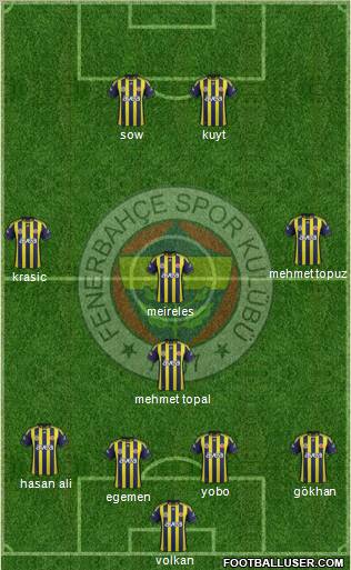 Fenerbahçe SK Formation 2012