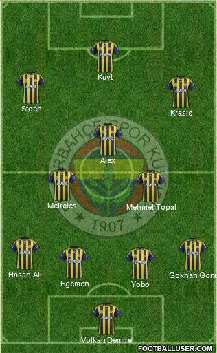 Fenerbahçe SK Formation 2012