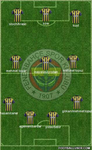 Fenerbahçe SK Formation 2012