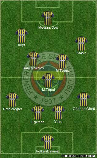 Fenerbahçe SK Formation 2012