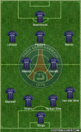 Paris Saint-Germain Formation 2012