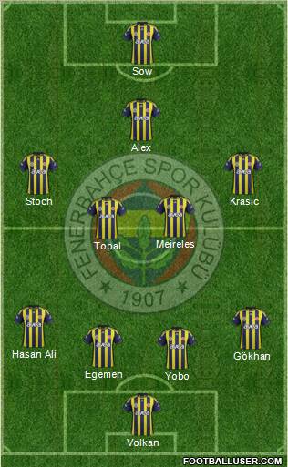 Fenerbahçe SK Formation 2012