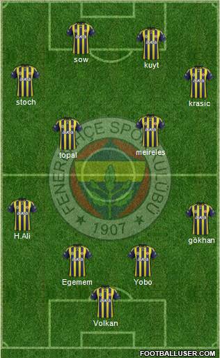 Fenerbahçe SK Formation 2012
