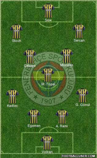 Fenerbahçe SK Formation 2012