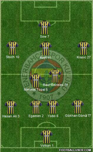 Fenerbahçe SK Formation 2012