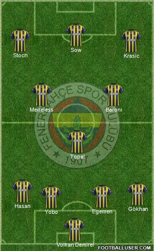 Fenerbahçe SK Formation 2012