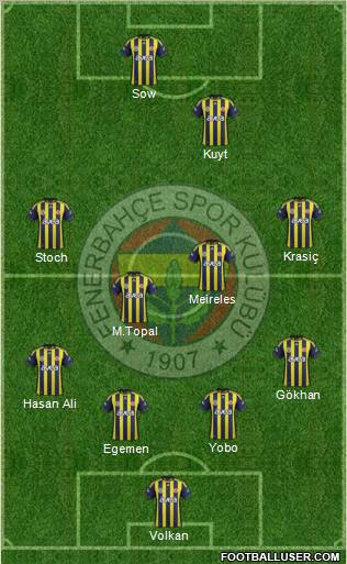 Fenerbahçe SK Formation 2012