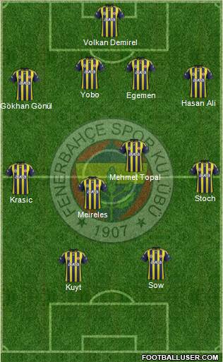 Fenerbahçe SK Formation 2012
