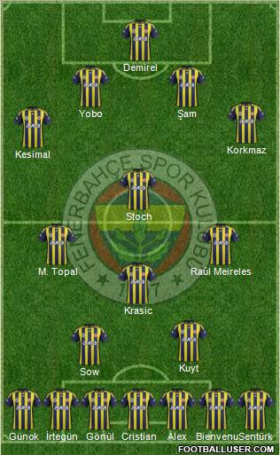 Fenerbahçe SK Formation 2012