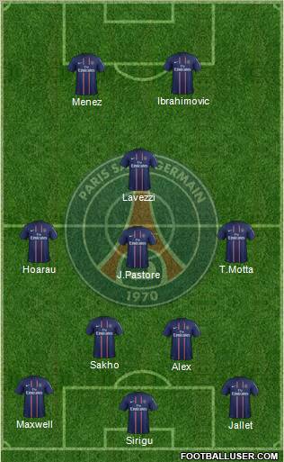 Paris Saint-Germain Formation 2012