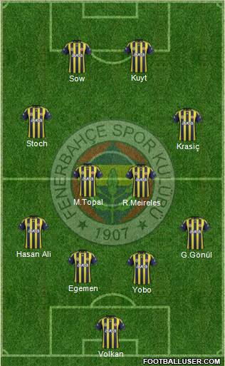 Fenerbahçe SK Formation 2012