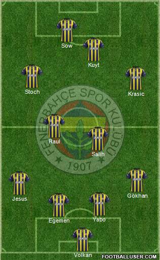 Fenerbahçe SK Formation 2012