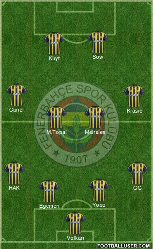 Fenerbahçe SK Formation 2012