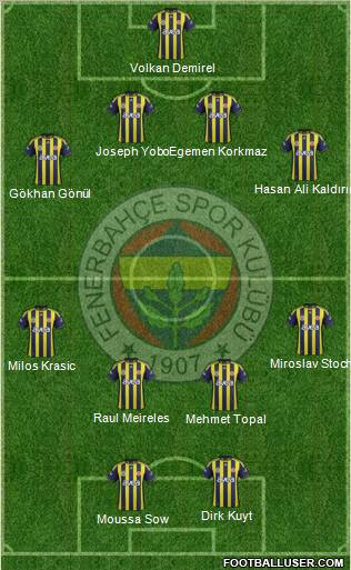 Fenerbahçe SK Formation 2012
