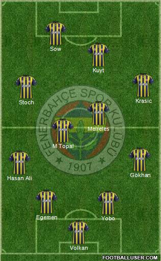 Fenerbahçe SK Formation 2012