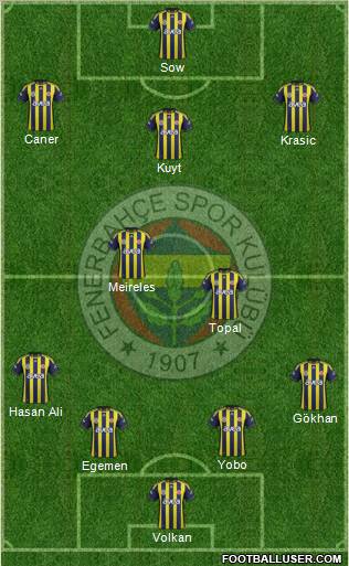 Fenerbahçe SK Formation 2012