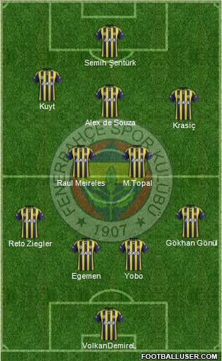 Fenerbahçe SK Formation 2012