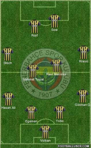 Fenerbahçe SK Formation 2012