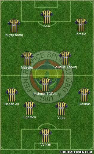 Fenerbahçe SK Formation 2012