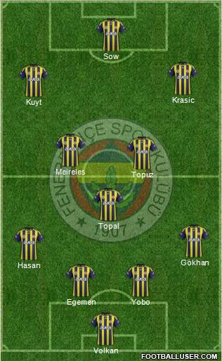 Fenerbahçe SK Formation 2012