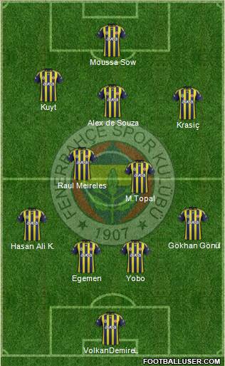 Fenerbahçe SK Formation 2012