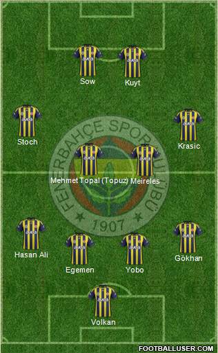 Fenerbahçe SK Formation 2012