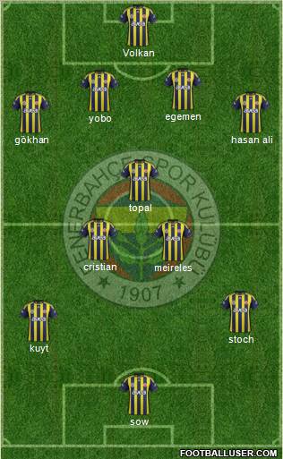 Fenerbahçe SK Formation 2012