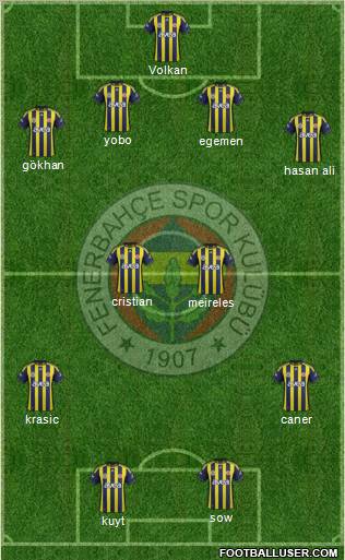 Fenerbahçe SK Formation 2012